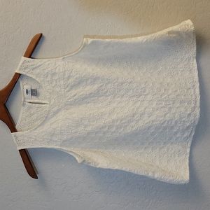 OLD NAVY Eyelet White Sleeveless Top S
